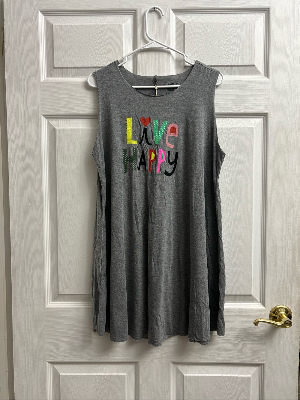Natural Life Live Happy Women’s New Tunic Tank Top